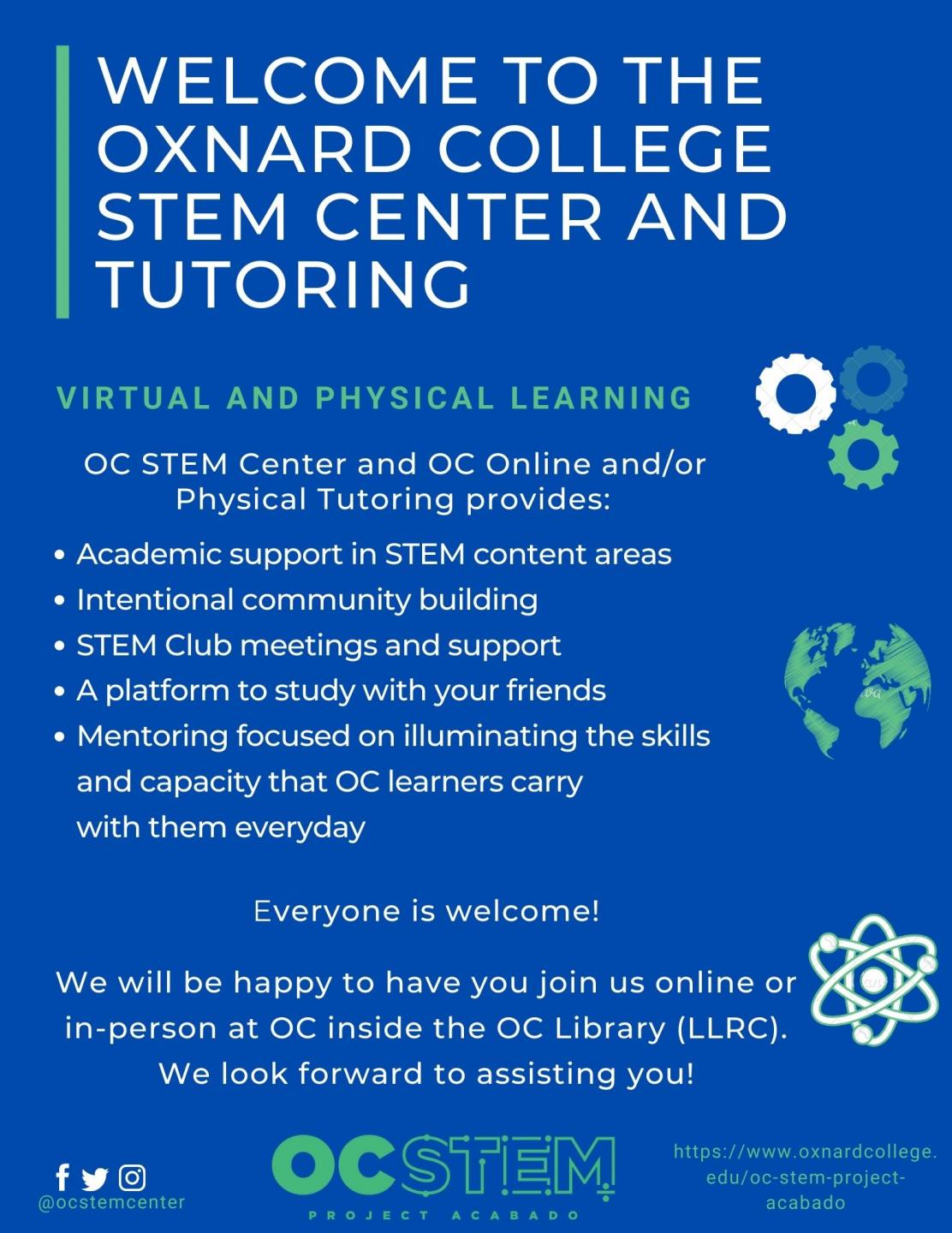 Fall 21 Welcome to OC STEM and Tutoring