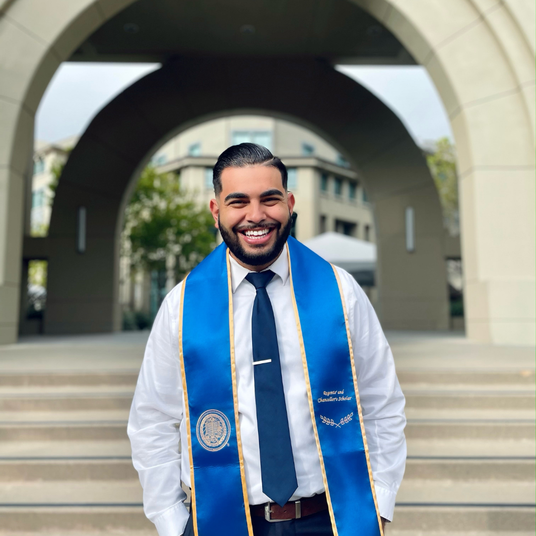Adan Nevarez at his graduation from UC Berkeley in spring 2021