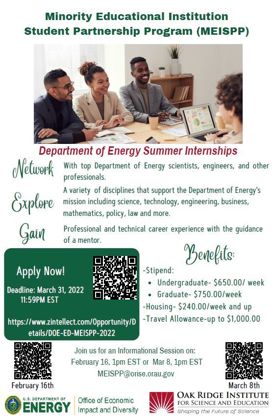 Minority Educational Institution flyer