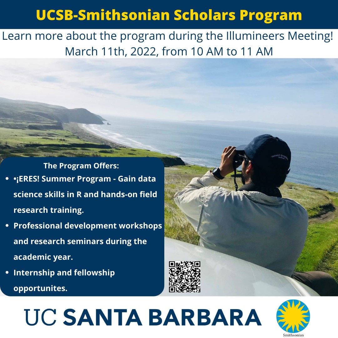 UCSB Smithsonian Scholars Recruitment flyer