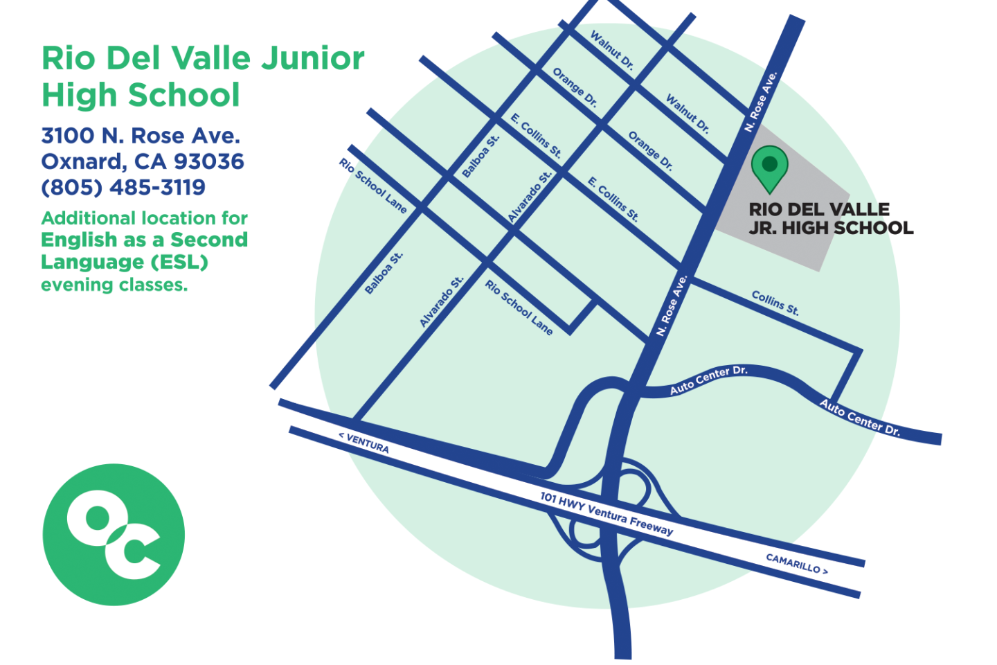 Rio Del Valle Junior High School (Additional Location for ESL Classes)