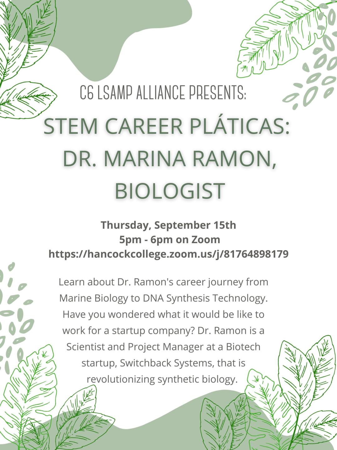 STEM Career Platica with Dr. Ramon