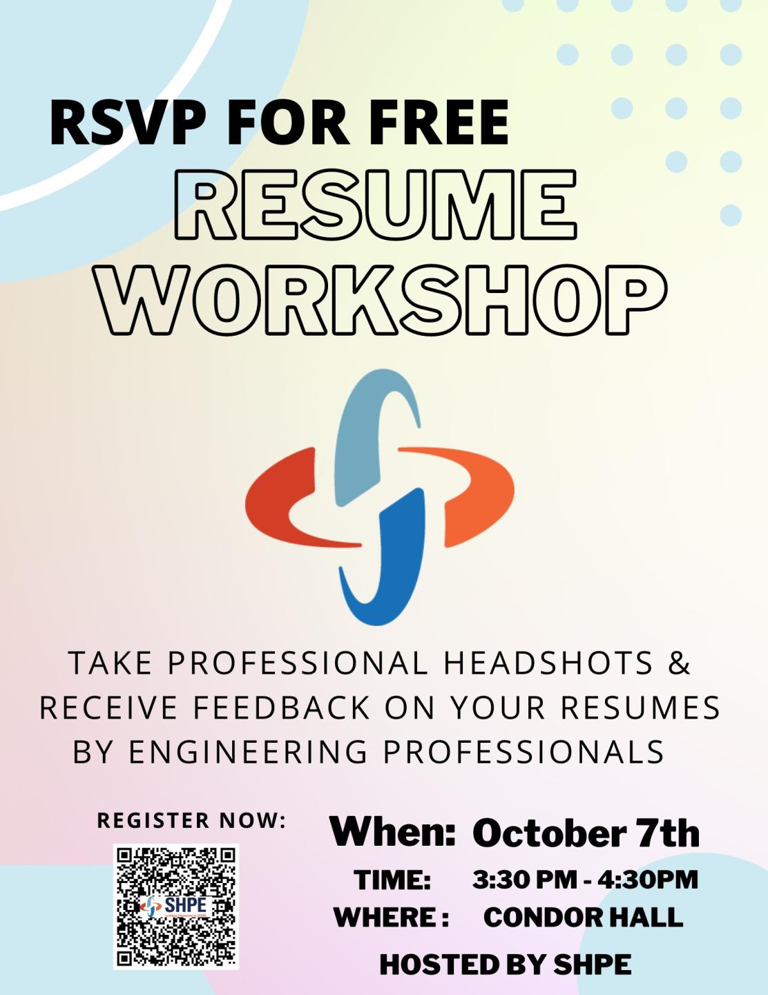 SHPE Resume Workshop Flyer