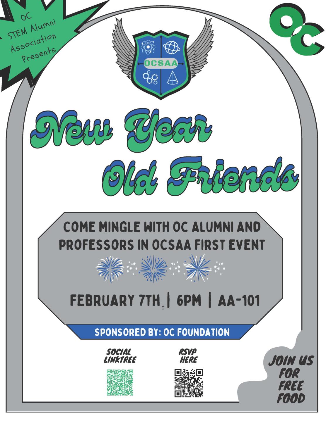 OC STEM Alumni first event invitation flyer
