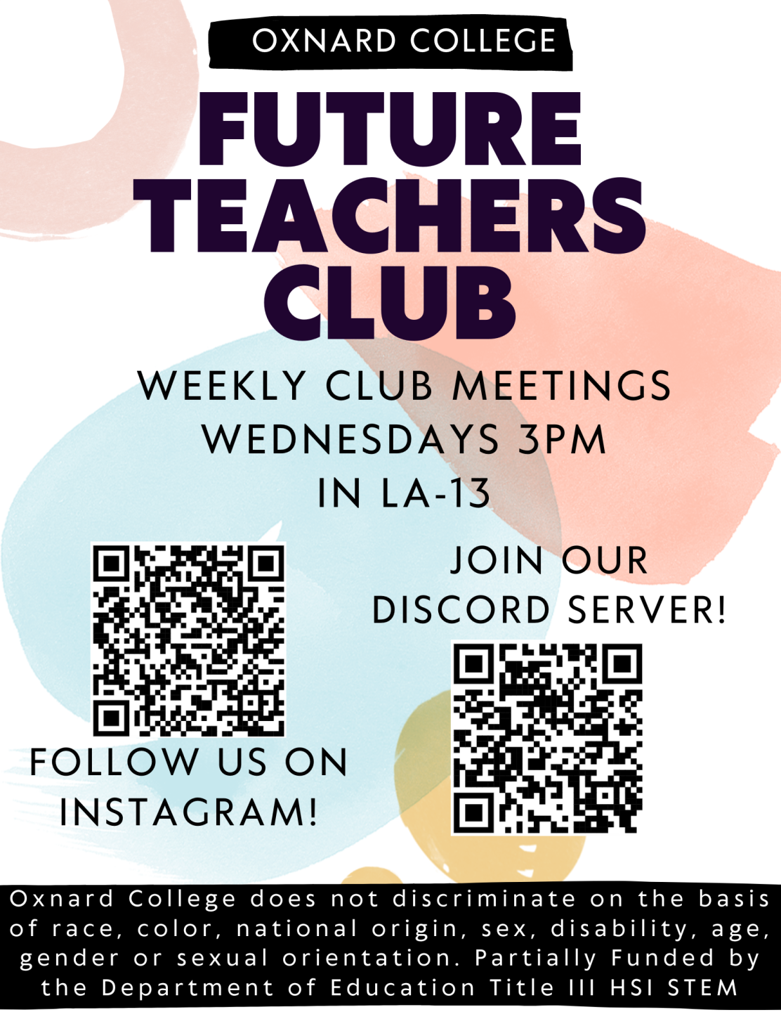 Updated Future Teachers Club flyer 