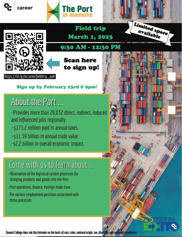 The Port of Hueneme Field Trip Flyer