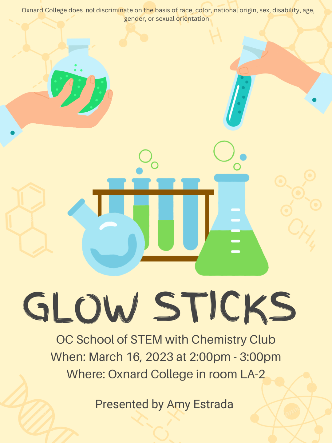 Glow Sticks workshop flyer