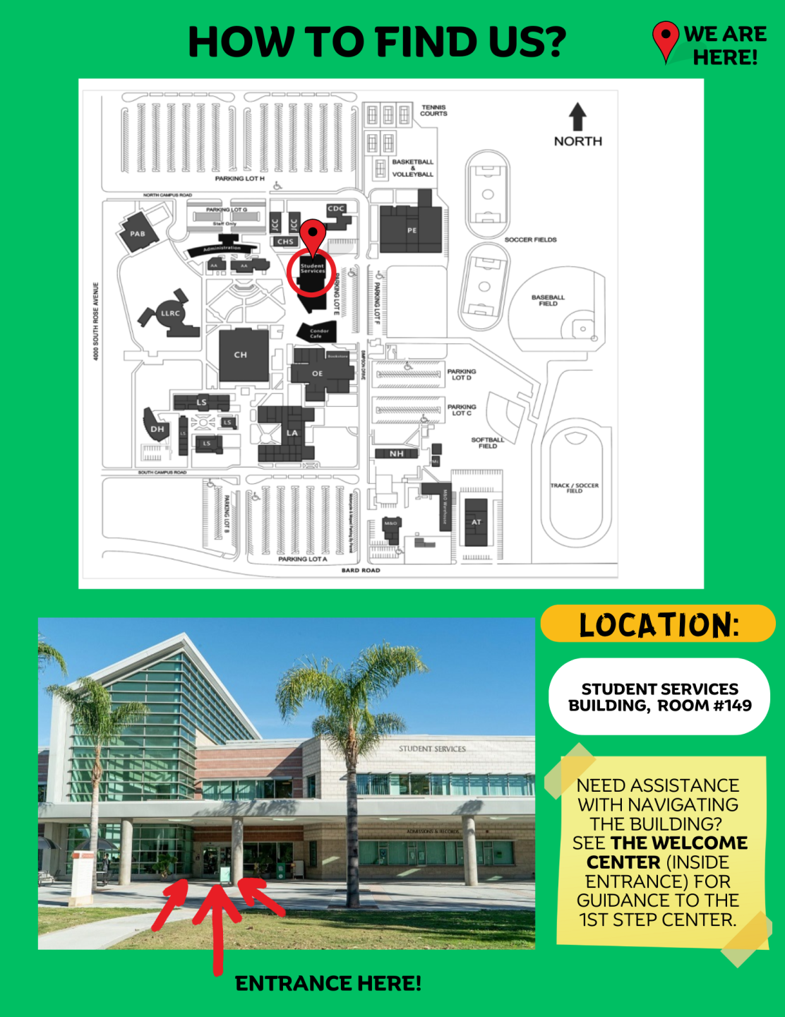 Map of 1st STEP Center