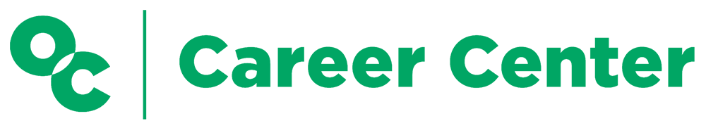 logo of OC Career Center. Green font with OC logo and line between OC and Career Center text.