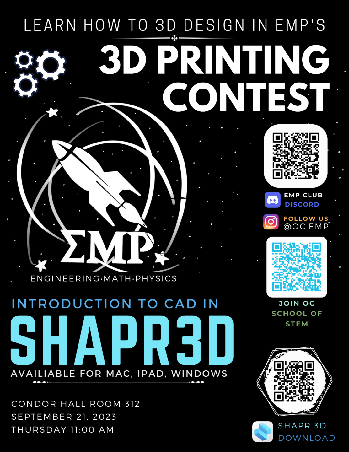 3D EMP Club flyer