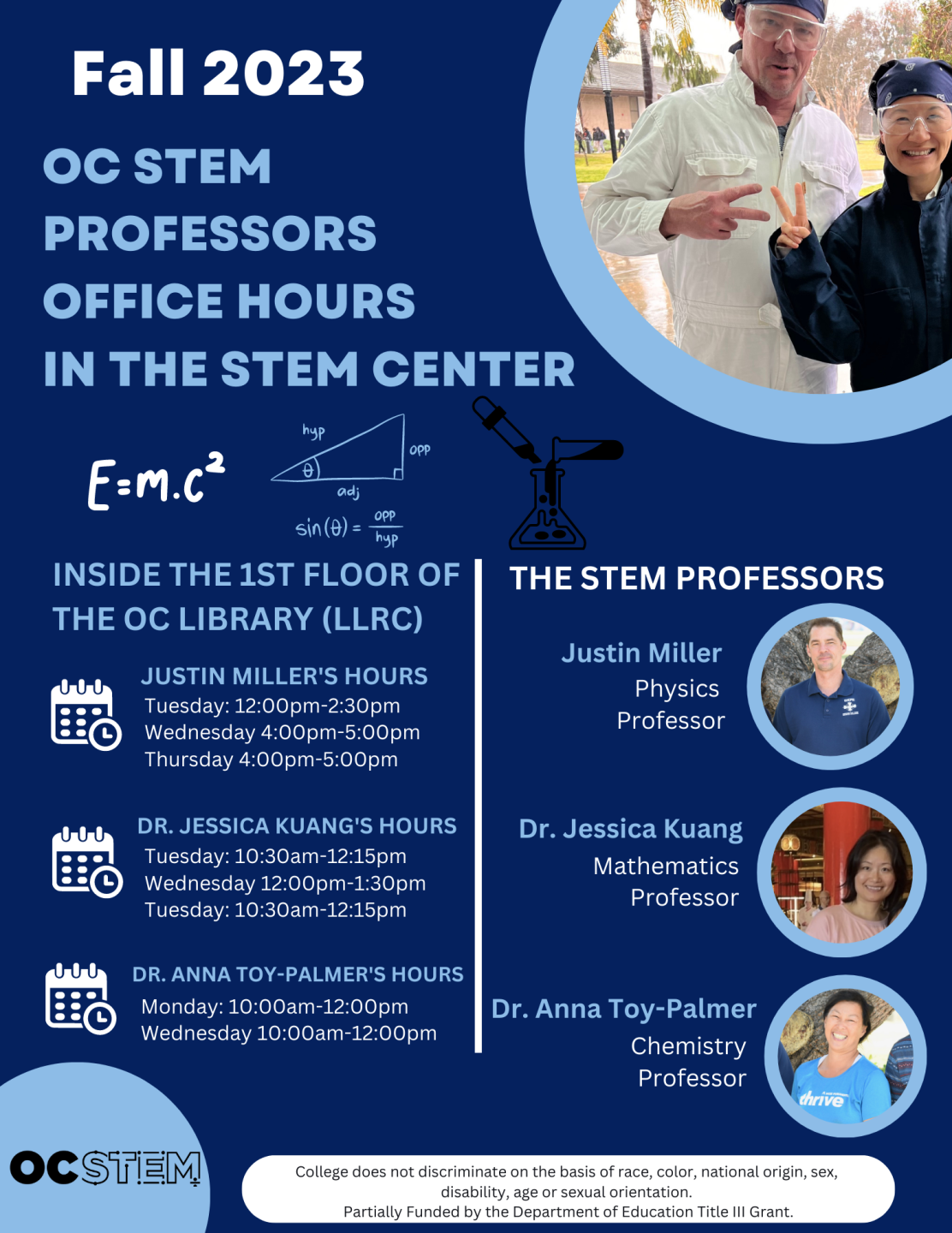 Fall 23 STEM Professors Office Hours
