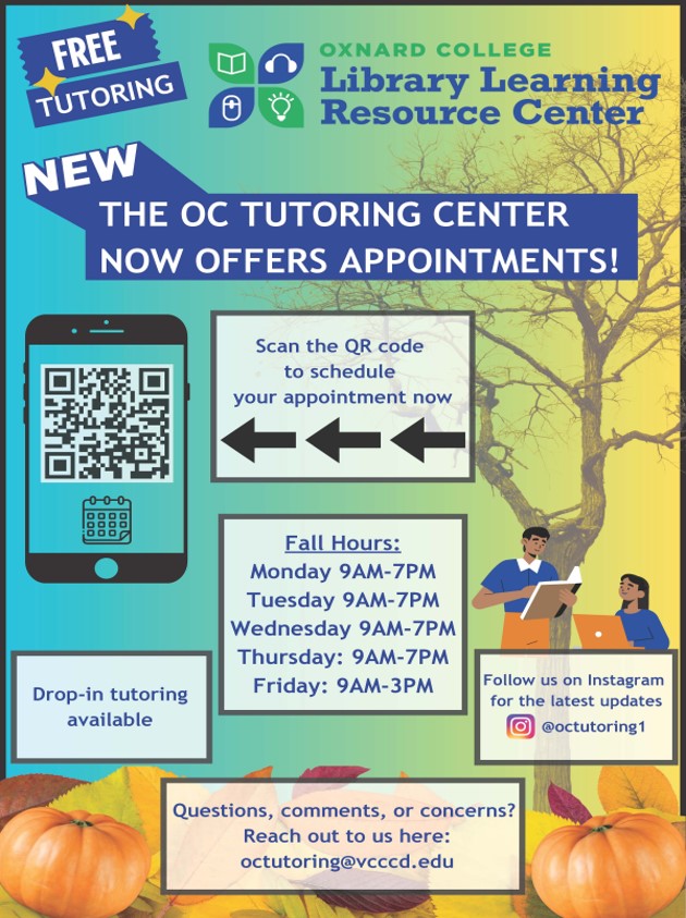 Library OC Tutoring Center Appointments