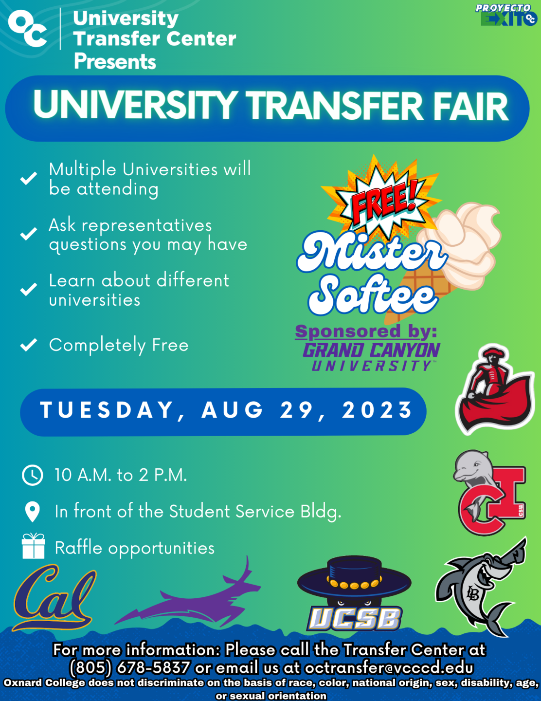 University Transfer FREE Icecream