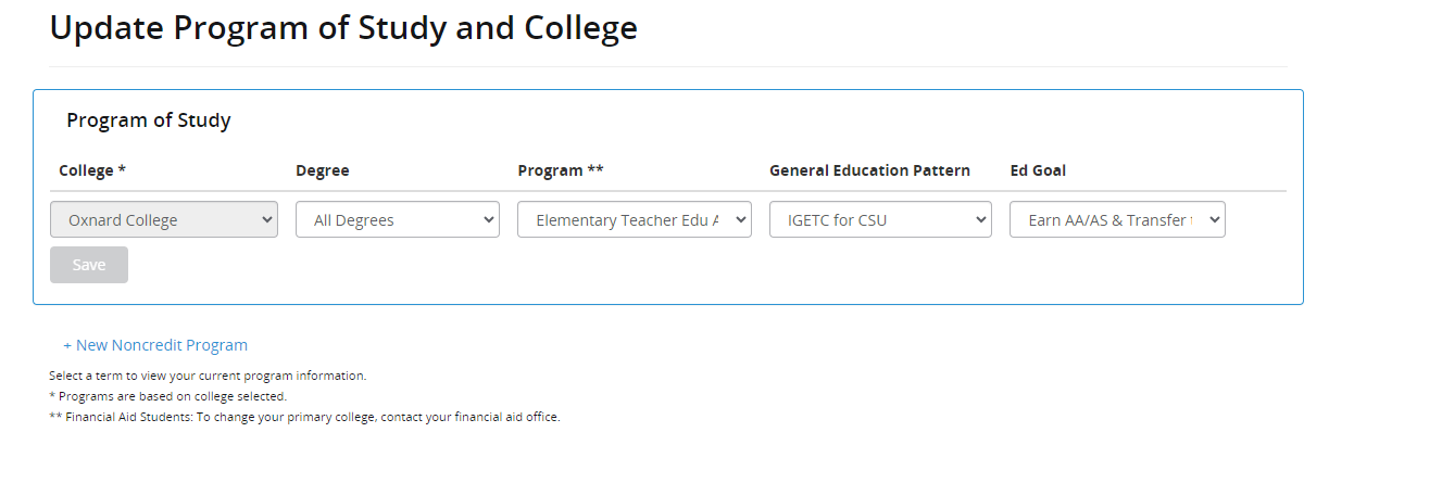 Update program of study final 