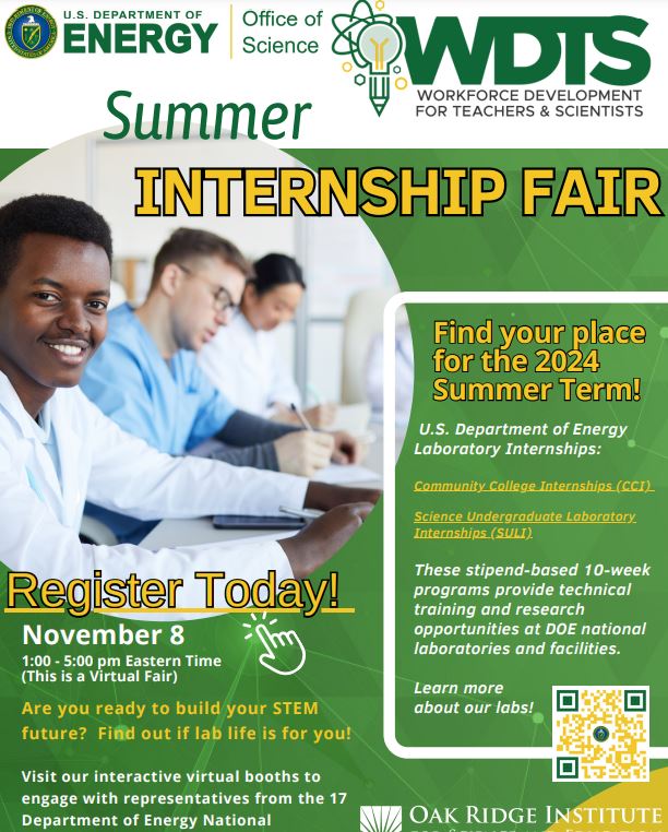 Energy Internship Career flyer