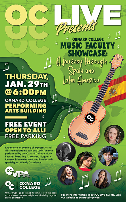 OC LIVE: Oxnard College Music Faculty Showcase — A Journey through Spain and Latin America