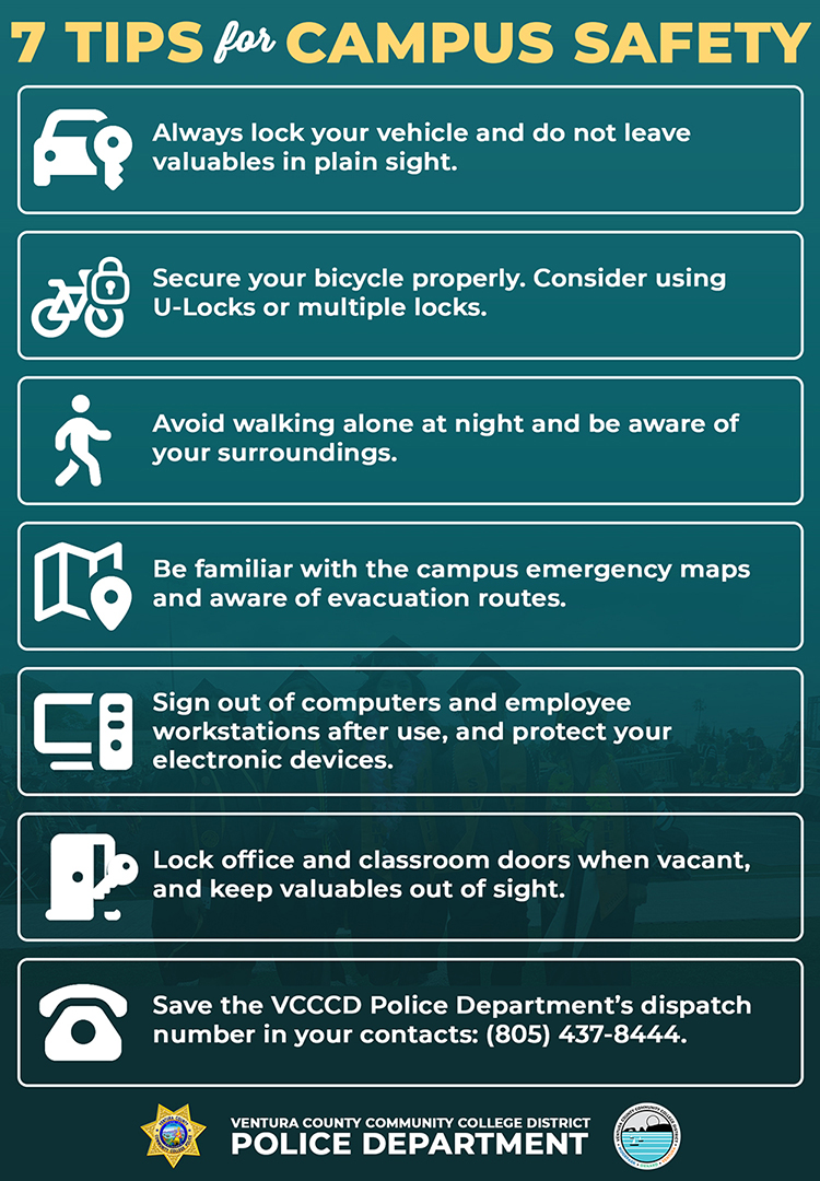 7 Tips for Campus Safety Flyer