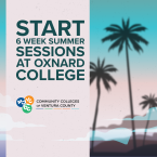 Promotional graphic for summer sessions at the Community Col