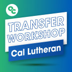 OC circle logo and text that reads: Transfer Workshop Cal Lutheran