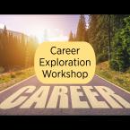 roadway through center of forest image with "Career" written on pavement