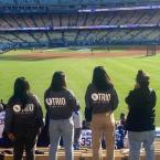 Last week, our Upward Bound program enjoyed their visit to Dodger Stadium where they were even featured up on the scoreboard’s big screen!