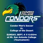 Men’s Soccer Tournament: OC Condors vs. College of the Desert