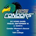 OC Women’s Soccer (Home Game) vs. Taft College