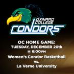 OC Women’s Basketball (Home Game) vs. La Verne University