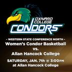 Western State Conference North: OC Women’s Basketball vs. Allan Hancock College 
