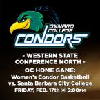 Western State Conference North: OC Women’s Basketball (Home Game) vs. Santa Barbara City College