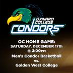 OC Men’s Basketball (Home Game) vs. Golden West College