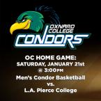 OC Men’s Basketball (Home Game) vs. L.A. Pierce College