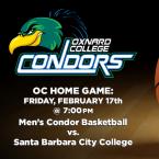 OC Men’s Basketball (Home Game) vs. Santa Barbara City College