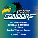 OC Women’s Soccer (Home Game) vs. Cuesta College