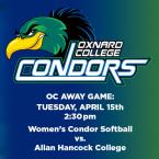 Women’s Softball: OC Condors (Away Game) vs. Allan Hancock College