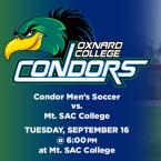 Men’s Soccer: OC Condors vs. Mt. SAC College (Away Game)