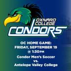 OC Men’s Soccer (Home Game) vs. Antelope Valley College