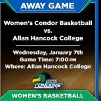 OC Women’s Basketball vs. Allan Hancock College (Away Game)