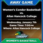 OC Women’s Basketball vs. Allan Hancock College (Away Game) 