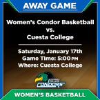 OC Women’s Basketball vs. Cuesta College (Away Game)