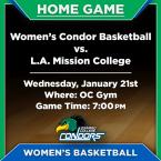 OC Women’s Basketball vs. L.A. Mission College (Home Game)