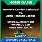 OC Women’s Basketball vs. Allan Hancock College (Home Game)