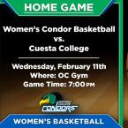 OC Women’s Basketball vs. Cuesta College (Home Game)