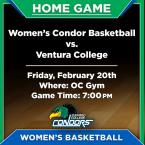 OC Women’s Basketball vs. Ventura College (Home Game)