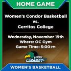 OC Women’s Basketball vs. Cerritos College (Home Game) 