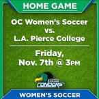 OC Women’s Soccer (Home Game) vs. L.A. Pierce College