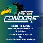 OC Men’s Soccer (Home Game) vs. Santa Barbara City College