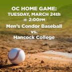 Men’s Baseball: OC Condors (Home Game) vs. Allan Hancock College