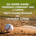 Men’s Baseball: OC Condors (Home Game) vs. L.A. Harbor College