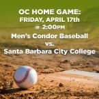 Men’s Baseball: OC Condors (Home Game) vs. Santa Barbara City College